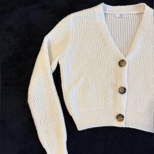 Cream Button-Up Cardigan
